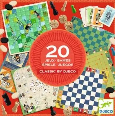 Caixa com 20 Jogos Djeco Clássicos