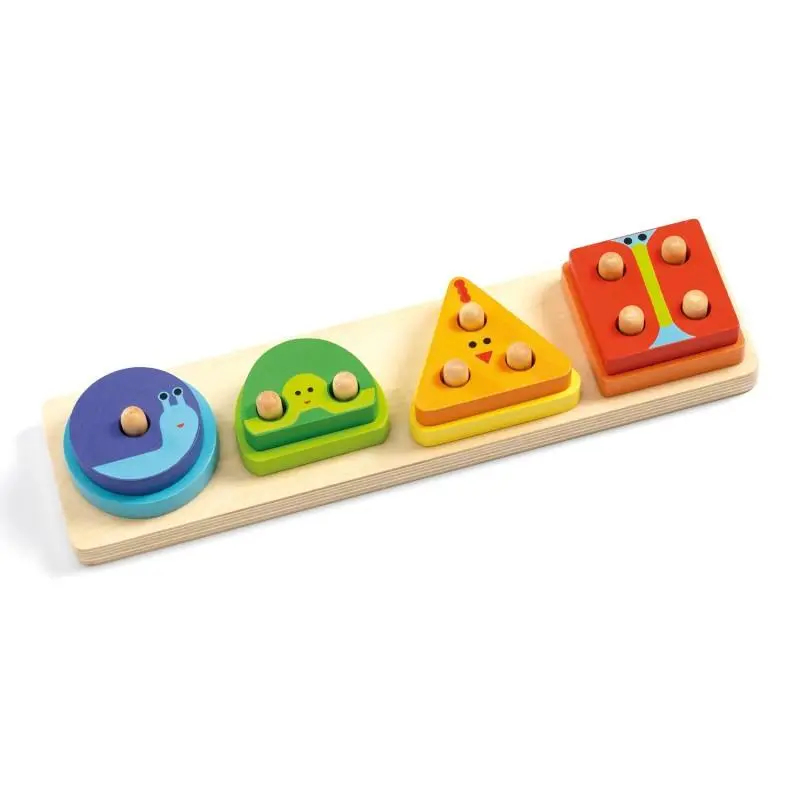 Jogo de Encaixe de Formas e Cores (1234 Basic) - Djeco