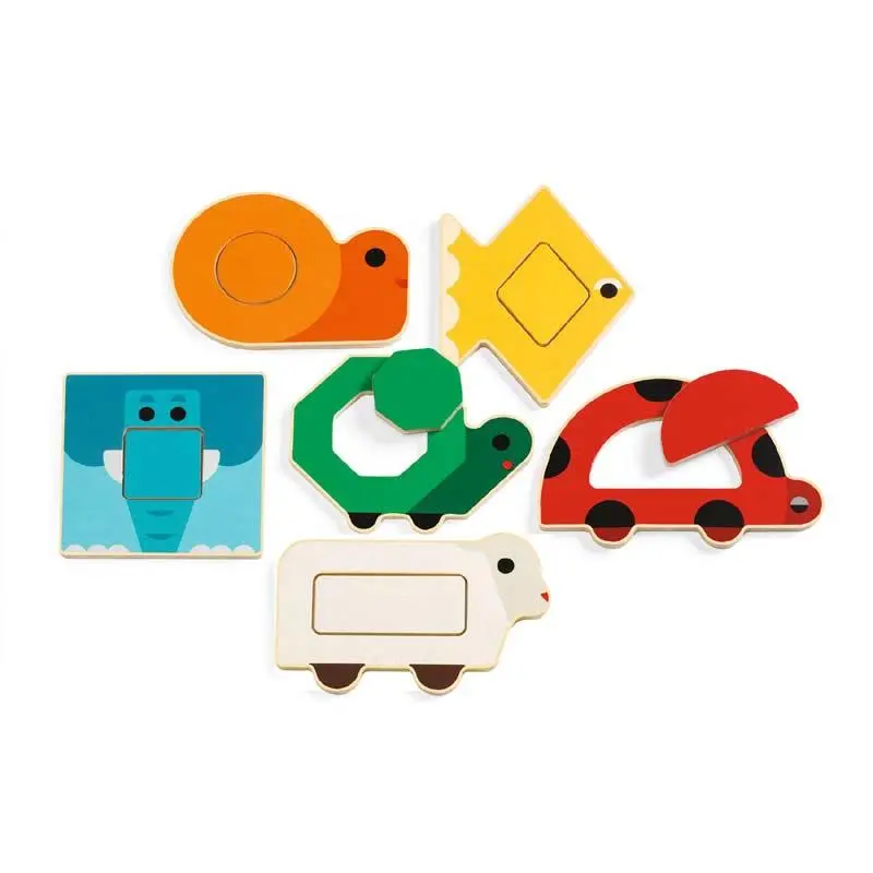 Jogo de Encaixar Formas e Cores - Duo Basic - Djeco