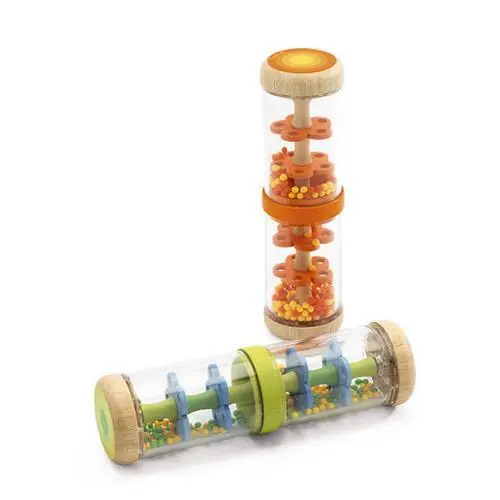 Djeco - Piti Rain Orange - Chocalho Tubo Transparente