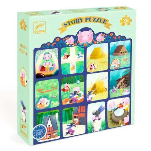 Puzzle Os Três Porquinhos (35 pcs) - Djeco