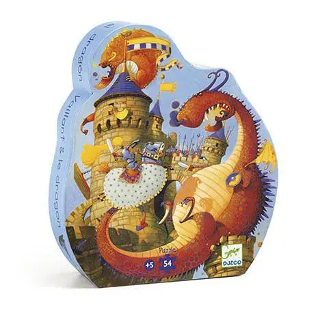 Puzzle Vaillant e o Dragão 54 Peças - Djeco