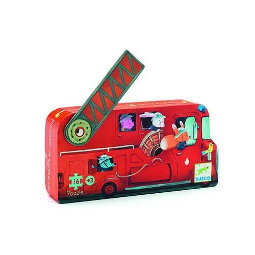 Puzzle Camião dos Bombeiros (16 pcs) - Djeco