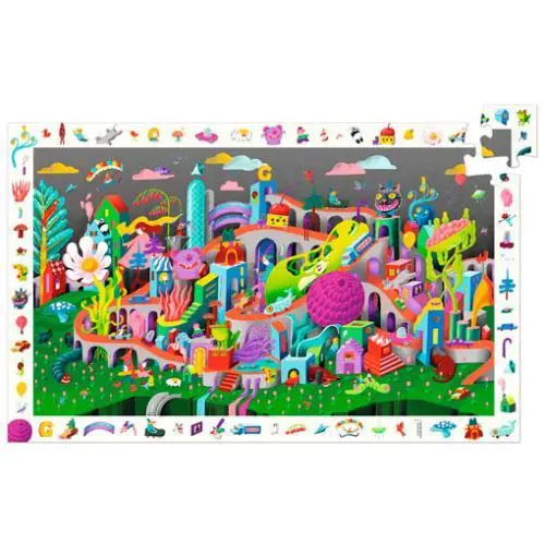 Djeco - Puzzle Cidade Maluca 200 Peças