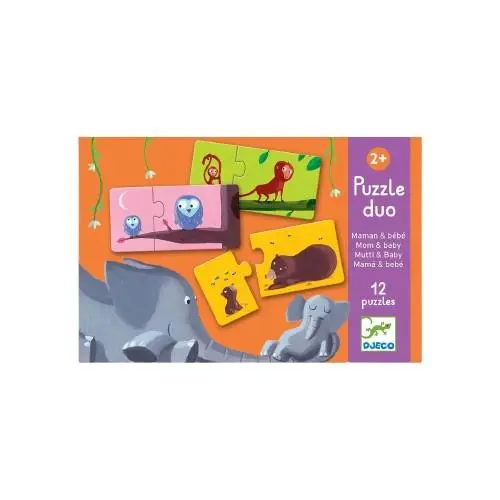 Puzzle 12 Peças Duo Mãe e Bebé - Djeco