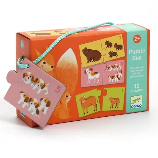 Puzzle Duo - Animais Bebés - Djeco