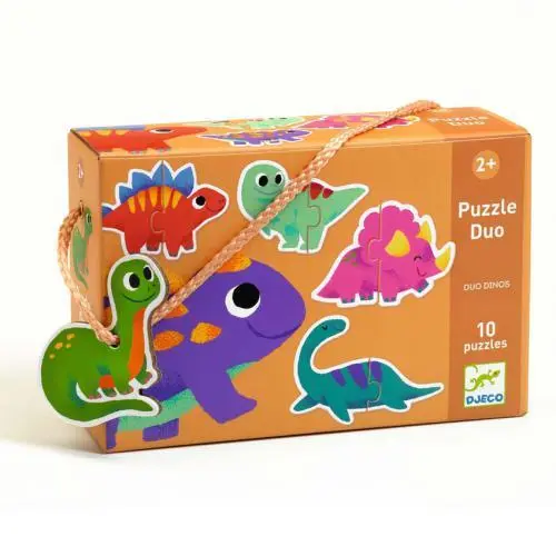 Puzzle Duo - Dinossauros - Djeco