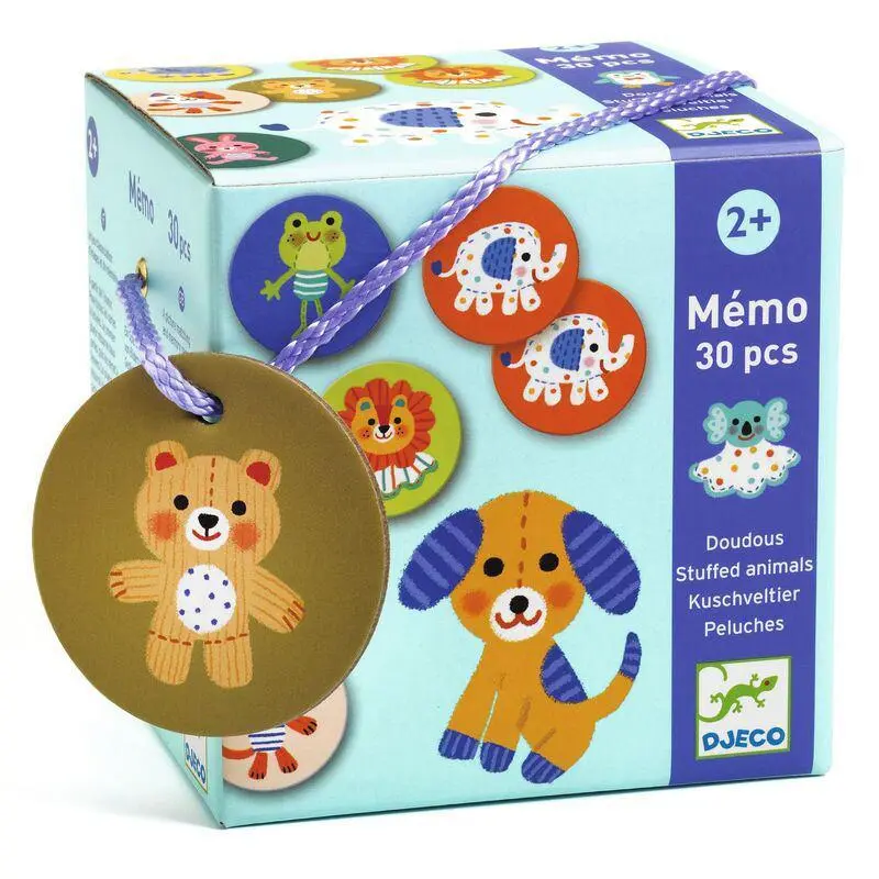 Jogo De Memória  c/ Animais Fofinhos - Memo Doudous - Djeco