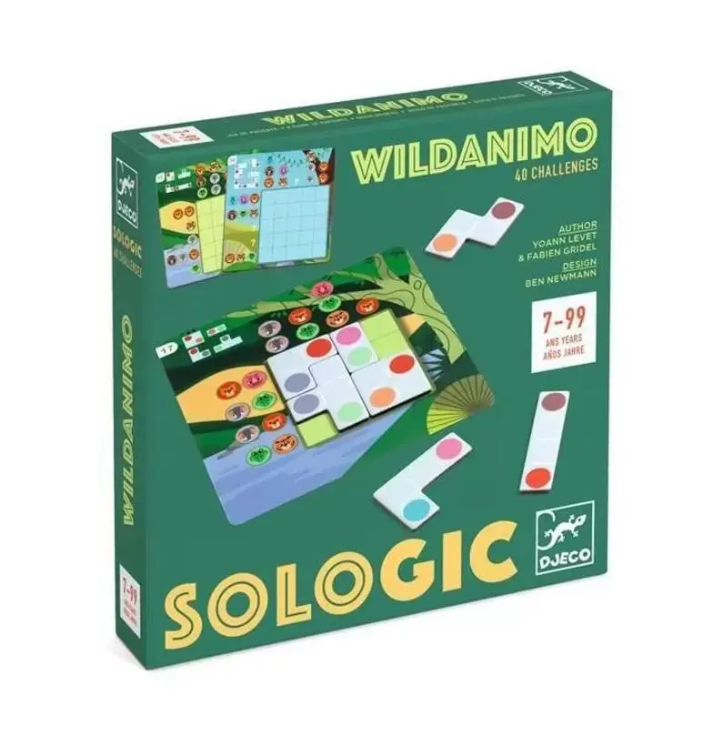 Jogo de Lógica e Paciência Sologic - Wildanimo - Djeco