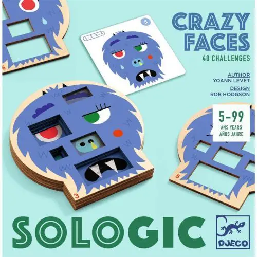 Jogo de Lógica e Paciência - Crazy Faces - Djeco
