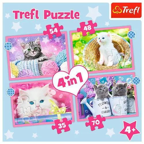 Puzzle Gatinhos 4 em 1  - Trefl