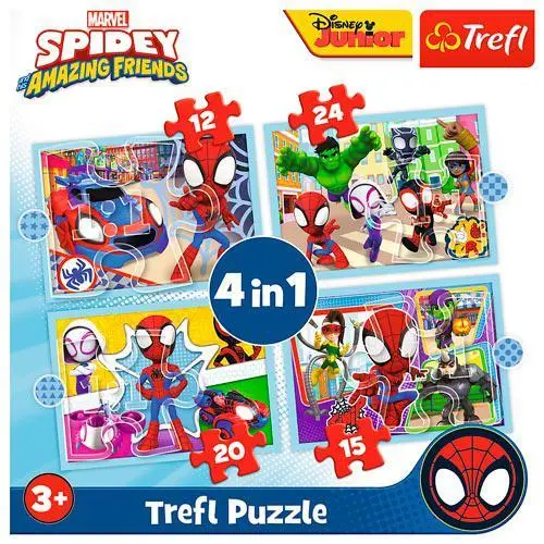 Puzzle 4 em 1 Spidey "Amazing Friends" - Spiderman