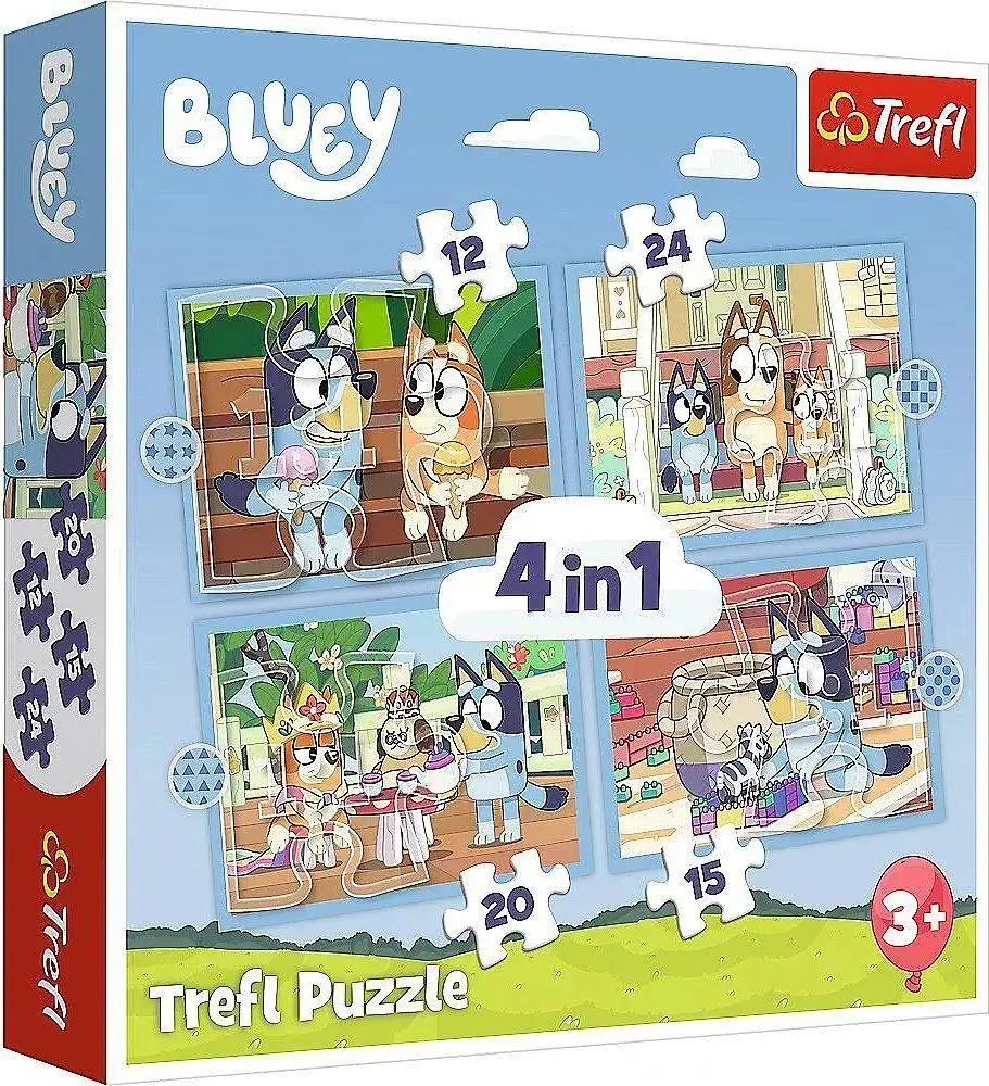 Puzzle 4 em 1 Bluey and his World - Trefl