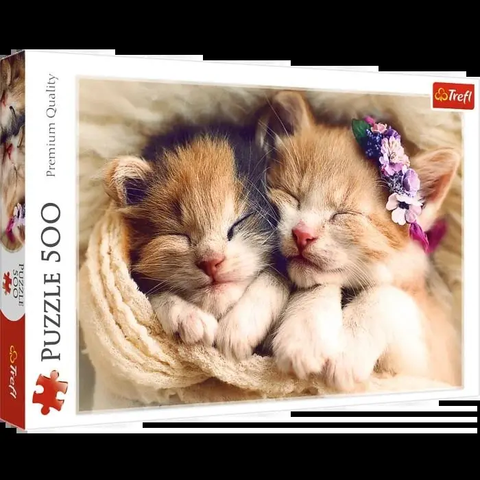 Trefl - Puzzle 500 peças Gatinhos a Dormir