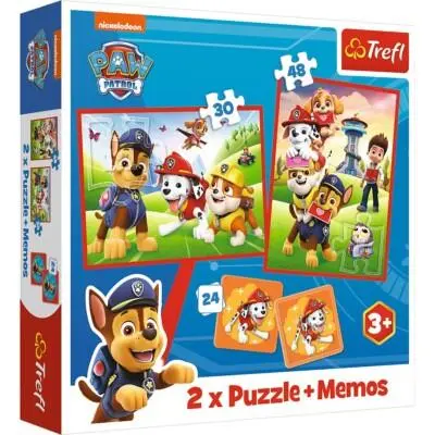 Puzzle Patrulha Pata 2 em 1 + Jogo de Memória - Trefl