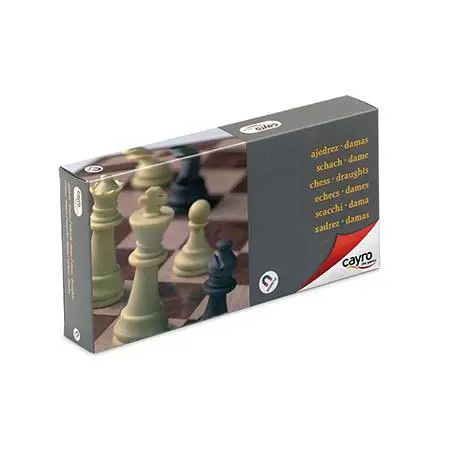 Jogo de Xadrez e Damas Magnético Médio - Cayro