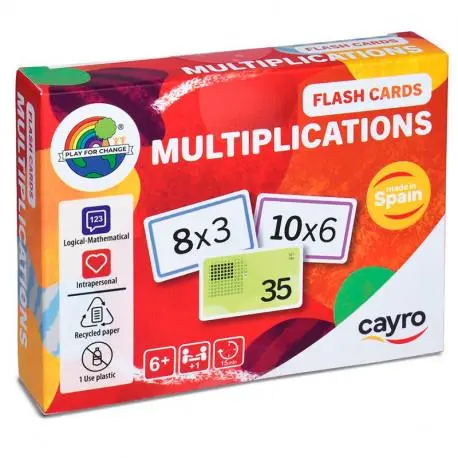 Jogo de Cartas de Multiplicação Flash Cards - Cayro