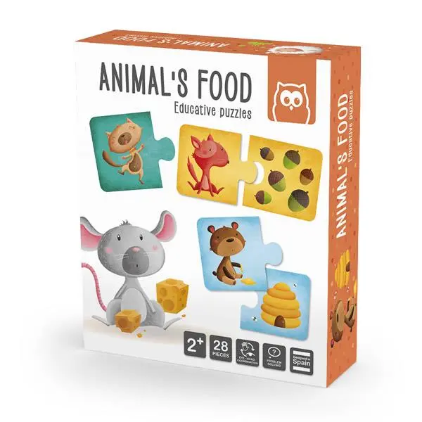 Puzzle E-Kids com Animais e a sua Alimentação