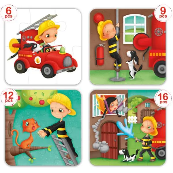 Puzzle Evolutivo Bombeiro 4 em 1 - EKids