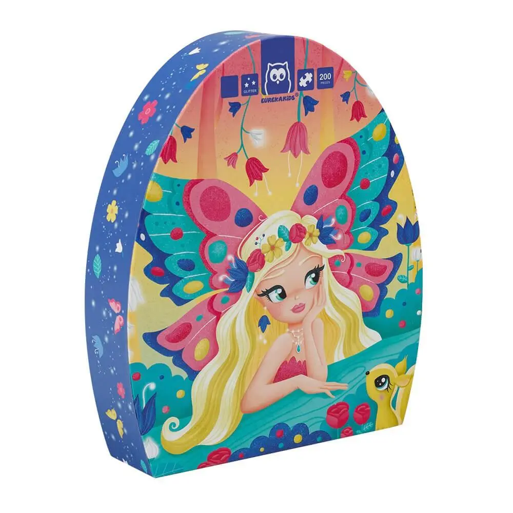 Puzzle De 200 Peças com Acabamento Brilhante - Butterfly Fairy