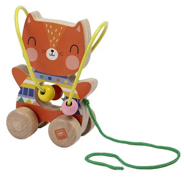 Gato em Madeira com Bolinhas Minilooping- EKids
