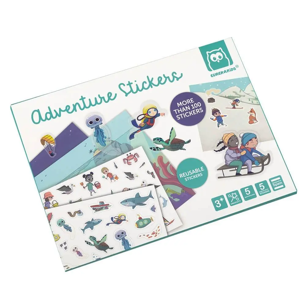 Livro de Autocolantes Reutilizáveis (Adventure Stickers) - EKids