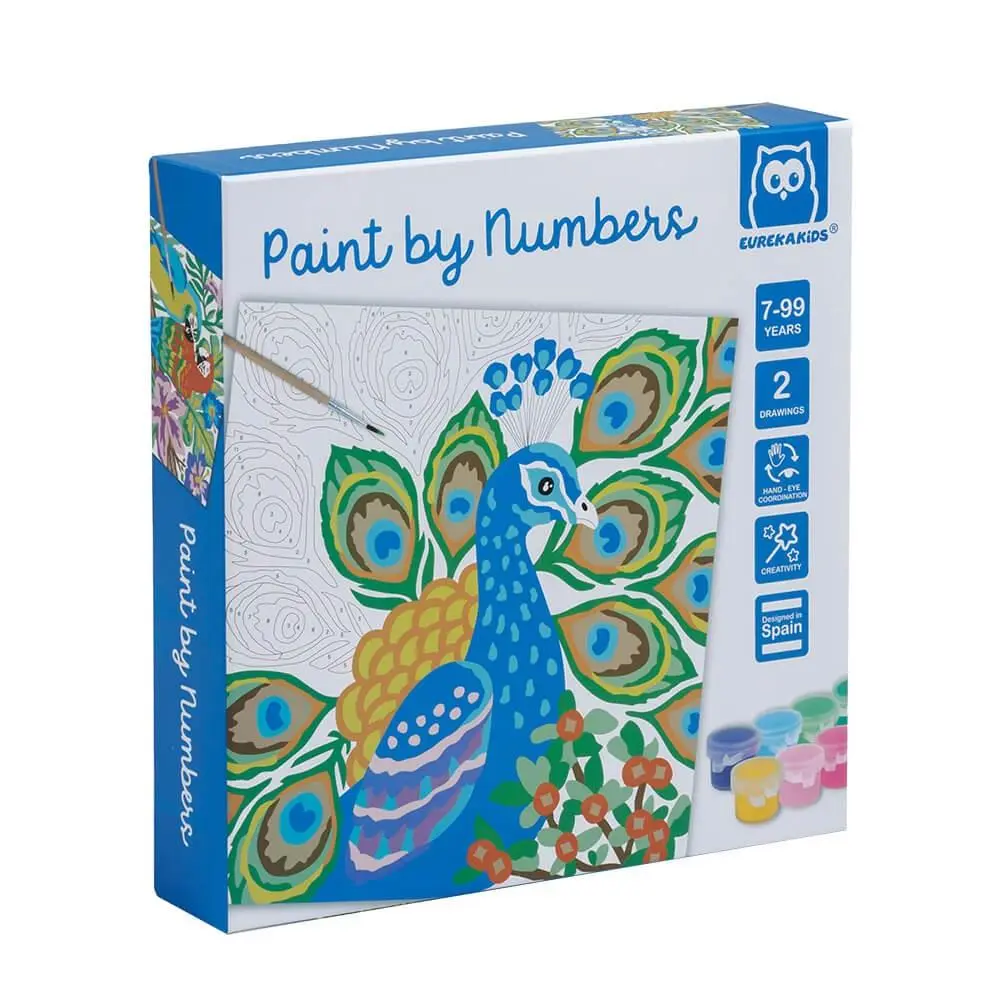 Folhas para Colorir c/ Números (Pássaros Multicor) - EKids