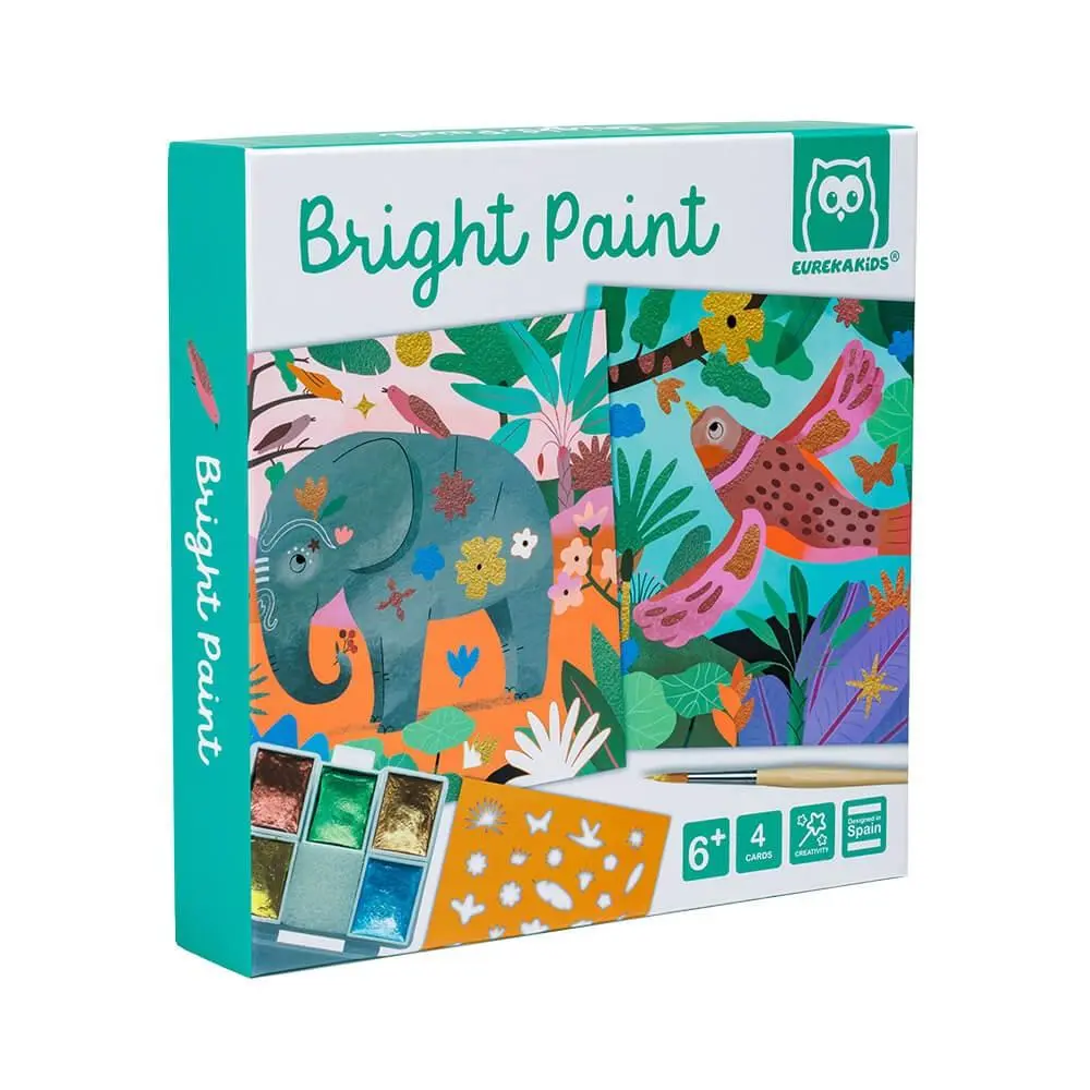 Folhas para Pintar e Decorar c/ Tinta Perolizada (Bright Paint) - EKids