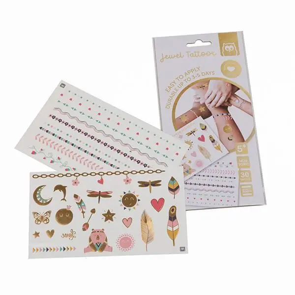 Conjunto de Tatuagens Decorativas com Dourados - EKids