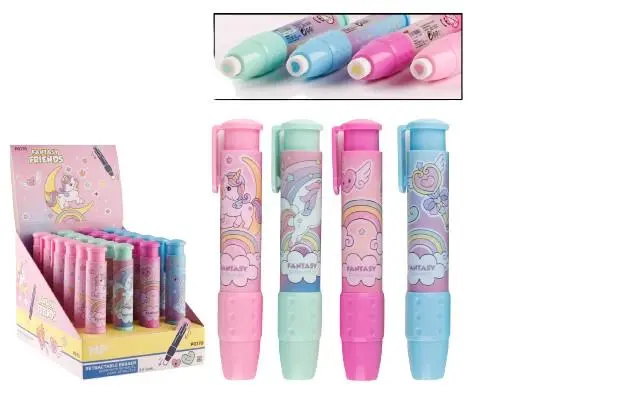 Borracha Retrátil em Caneta "Fantasy Friends" Variadas - MP