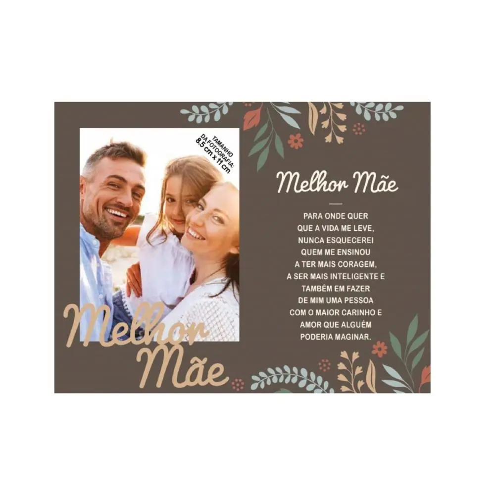Moldura Personalizada Melhor Mãe - H&H
