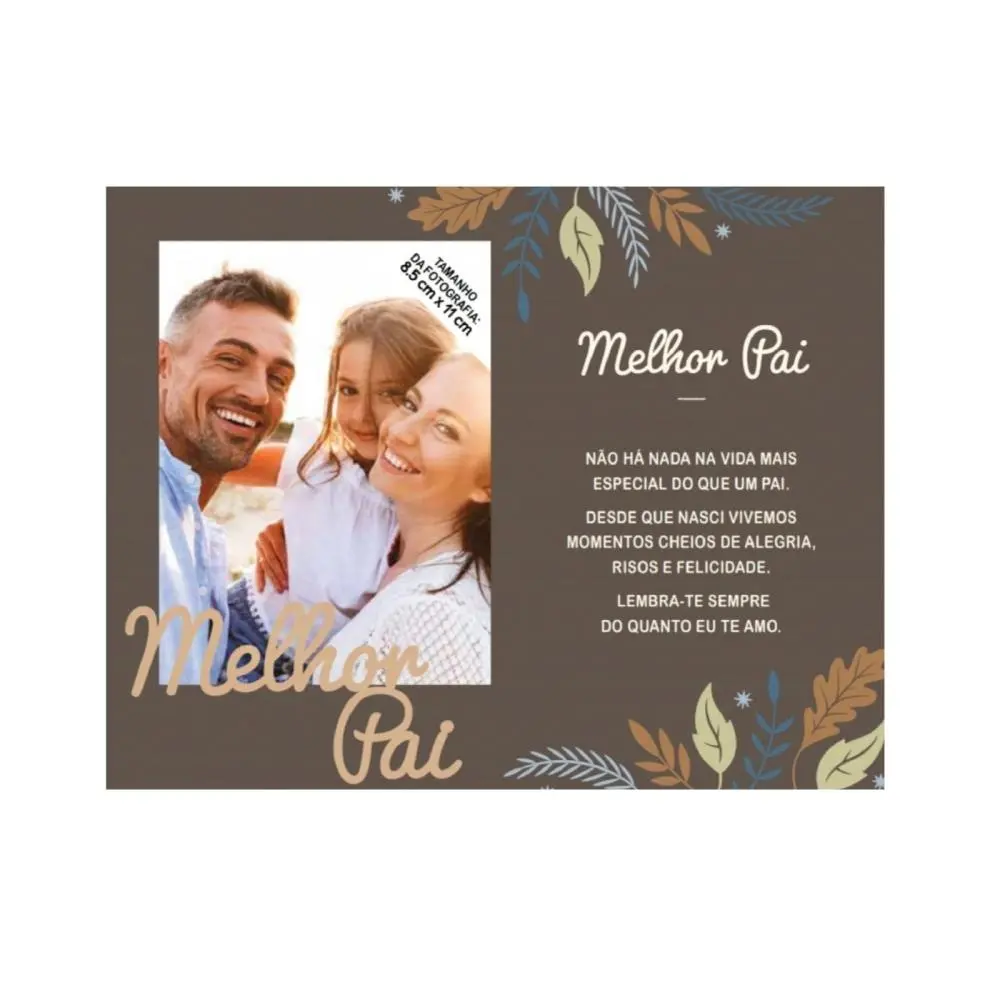Moldura Personalizada Melhor Pai - H&H
