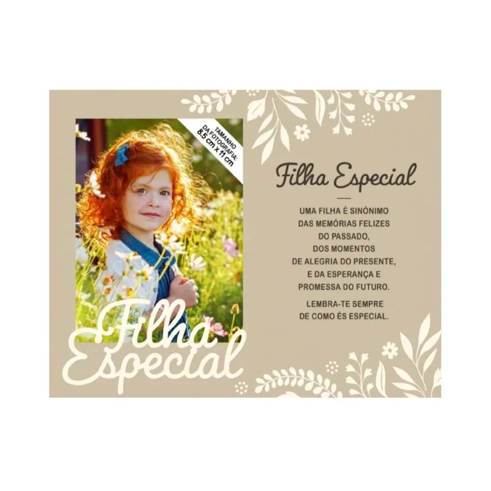 Moldura Personalizada Filha Especial - H&H