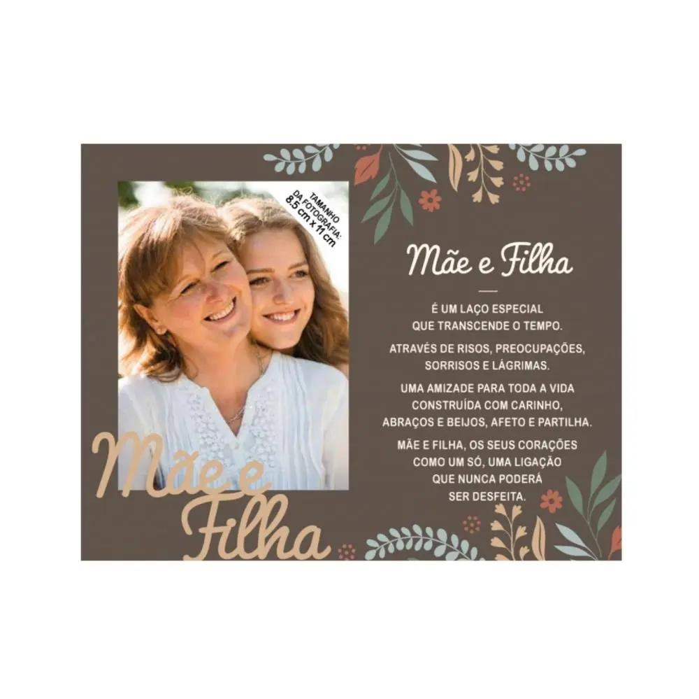 Moldura Personalizada Mãe e Filha - H&H