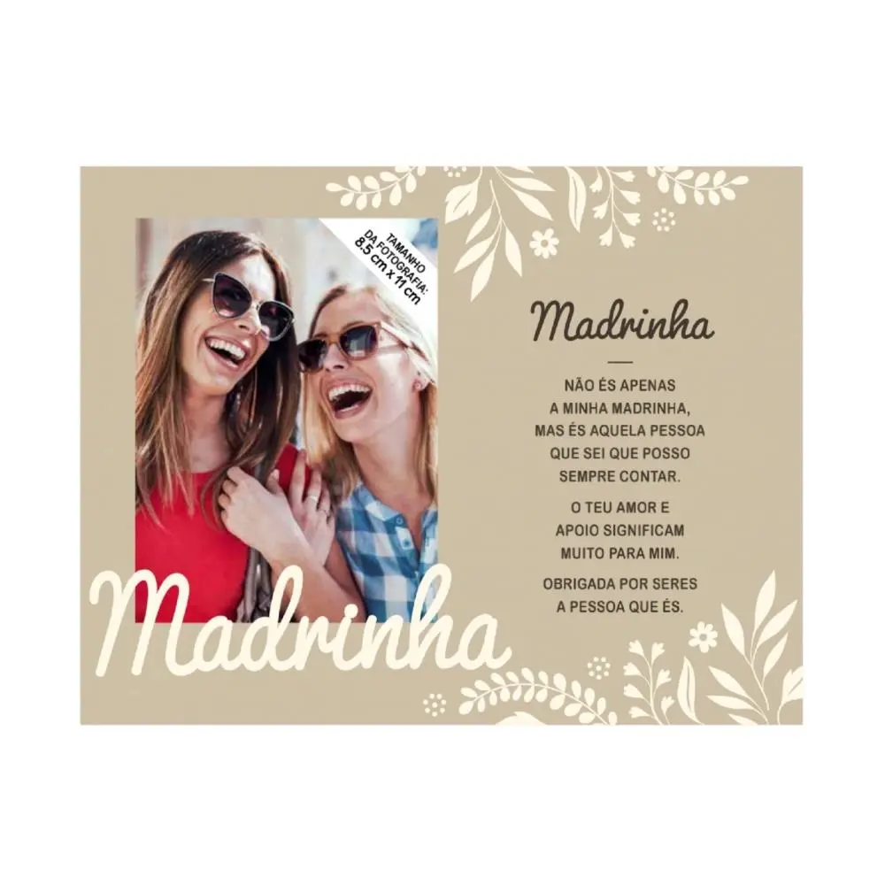 Moldura Personalizada Madrinha - H&H