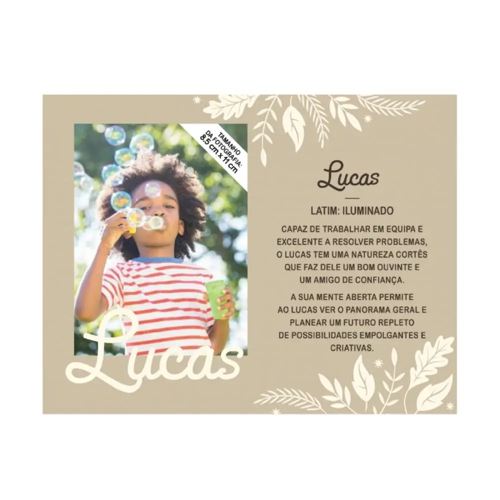 Moldura Personalizada Lucas - H&H