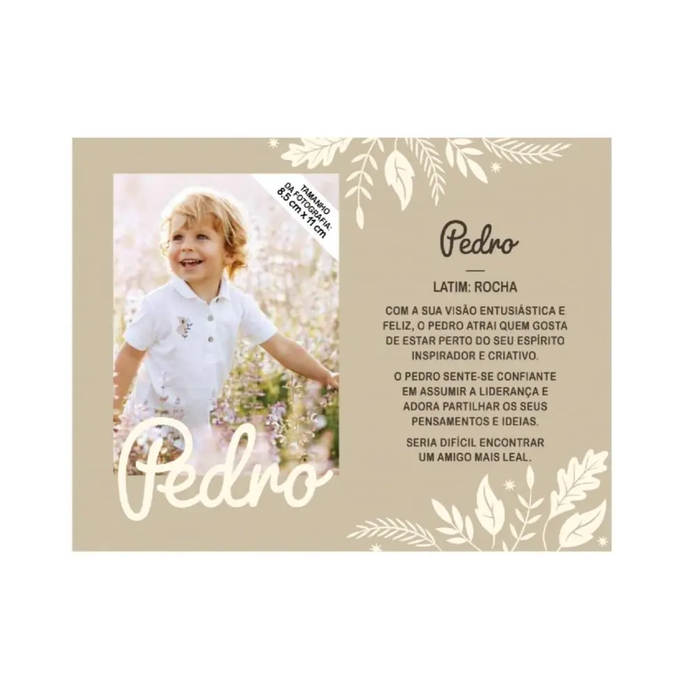 Moldura Personalizada Pedro - H&H
