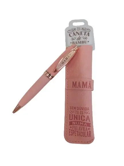 Caneta de Bambú com Bolsa Mamã - H&H