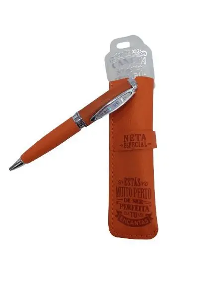 Caneta de Bambú com Bolsa Neta Especial - H&H