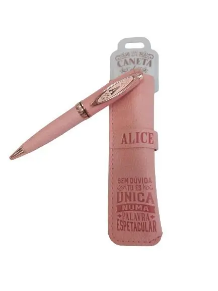 Caneta de Bambú com Bolsa Alice - H&H