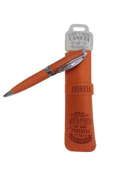 Caneta de Bambú com Bolsa Andreia - H&H