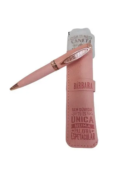 Caneta de Bambú com Bolsa Bárbara - H&H