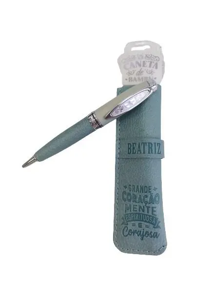 Caneta de Bambú com Bolsa Beatriz - H&H