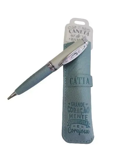 Caneta de Bambú com Bolsa Cátia - H&H