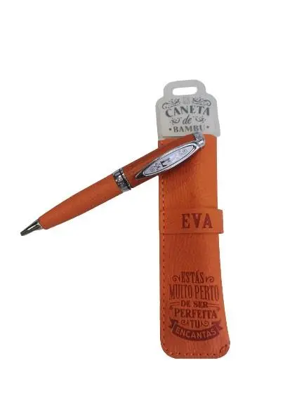 Caneta de Bambú com Bolsa Eva - H&H