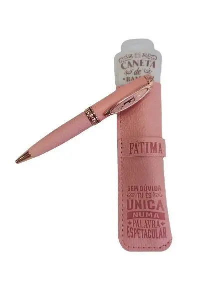 Caneta de Bambú com Bolsa Fátima - H&H