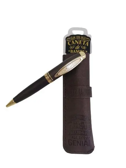 Caneta de Bambú com Bolsa Fernando - H&H
