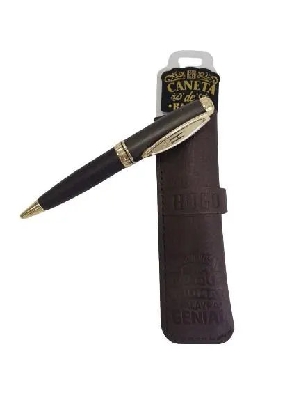 Caneta de Bambú com Bolsa Hugo - H&H