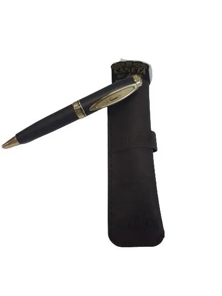 Caneta de Bambú com Bolsa Joaquim - H&H