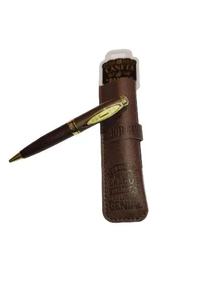 Caneta de Bambú com Bolsa Jorge - H&H